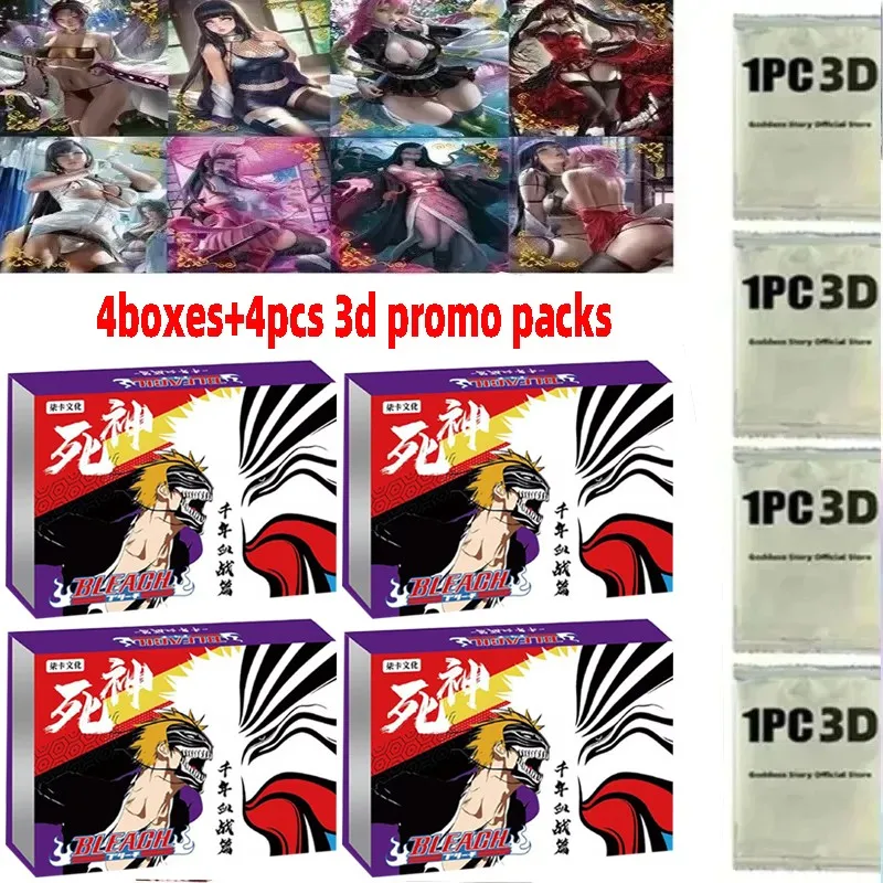 

2023 Wholesales 4boxes Bleach Collection Cards Box Booster Thousand-year Blood War Tcg Cards Anime Trading Cards Birthday Gift