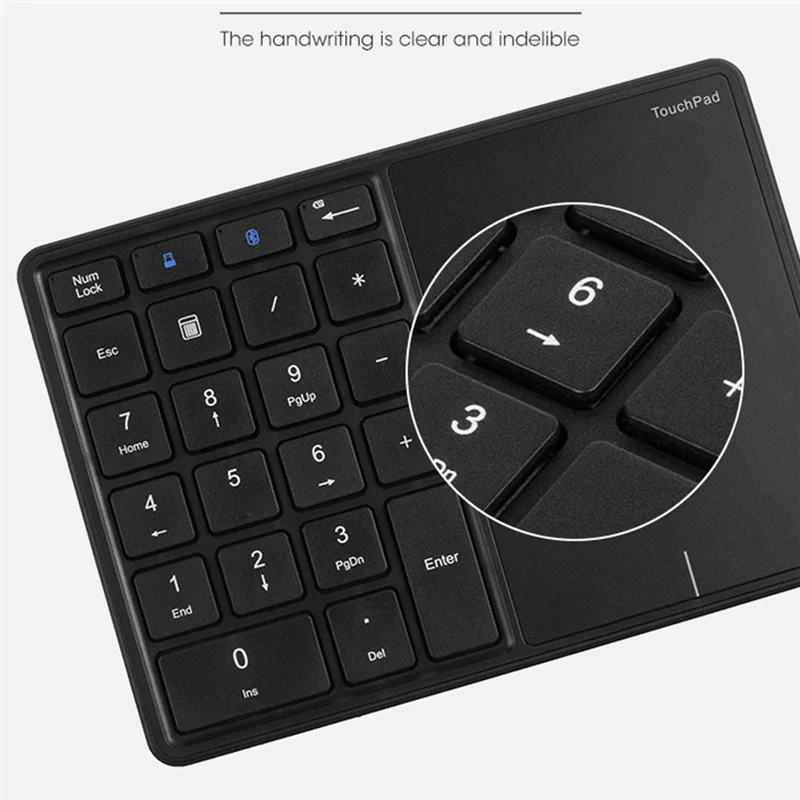 

Mini 2.4G Bluetooth Keyboard Numeric Keypad 22 Keys Digital Keyboard with Touchpad for Windows IOS Android