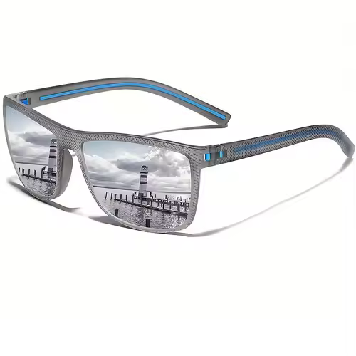 Square Polarized Sunglasses for Men and Women Lightweight Frame Sun Glasses - Image 6