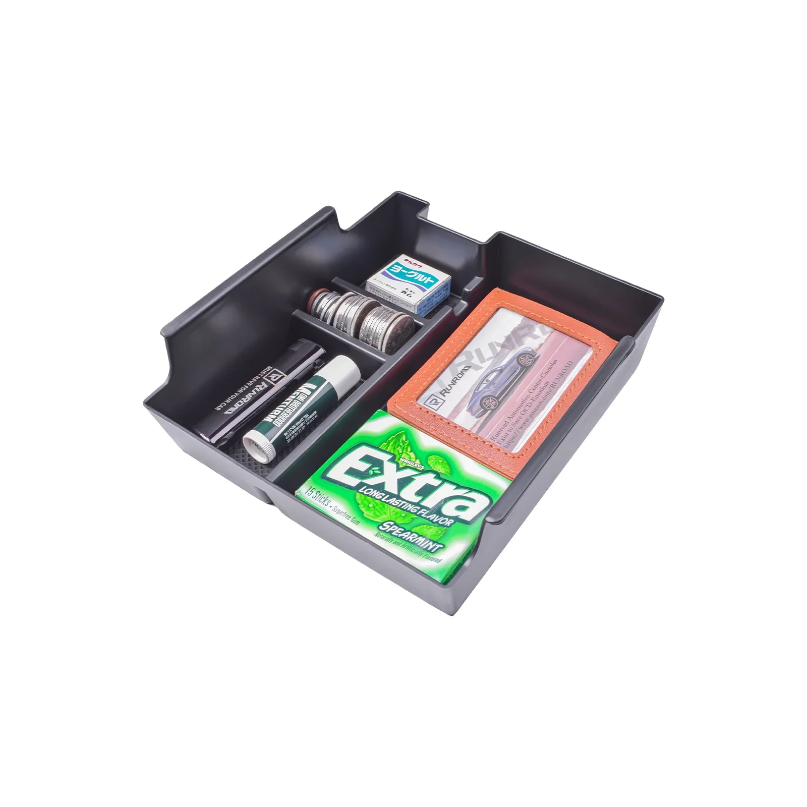 Caja de almacenamiento con reposabrazos para consola central, bandeja ABS, organizador de insertos, paleta de guantes para Ford Explorer 2012 2013 2014 2016 2017 2018 2019