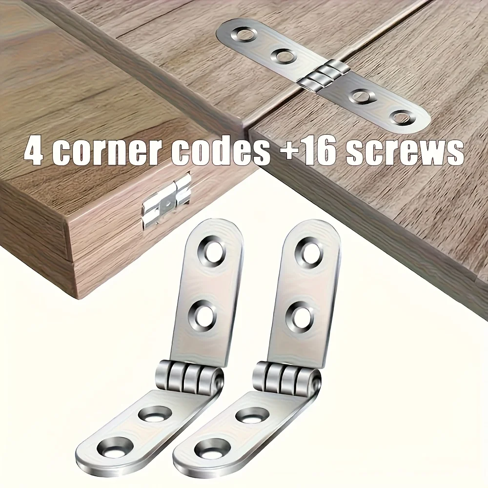 

4pcs Foldable Flap Hinges Photo frame hardware 180-degree link plate folding connection hinge Cabinet Furniture Hardware