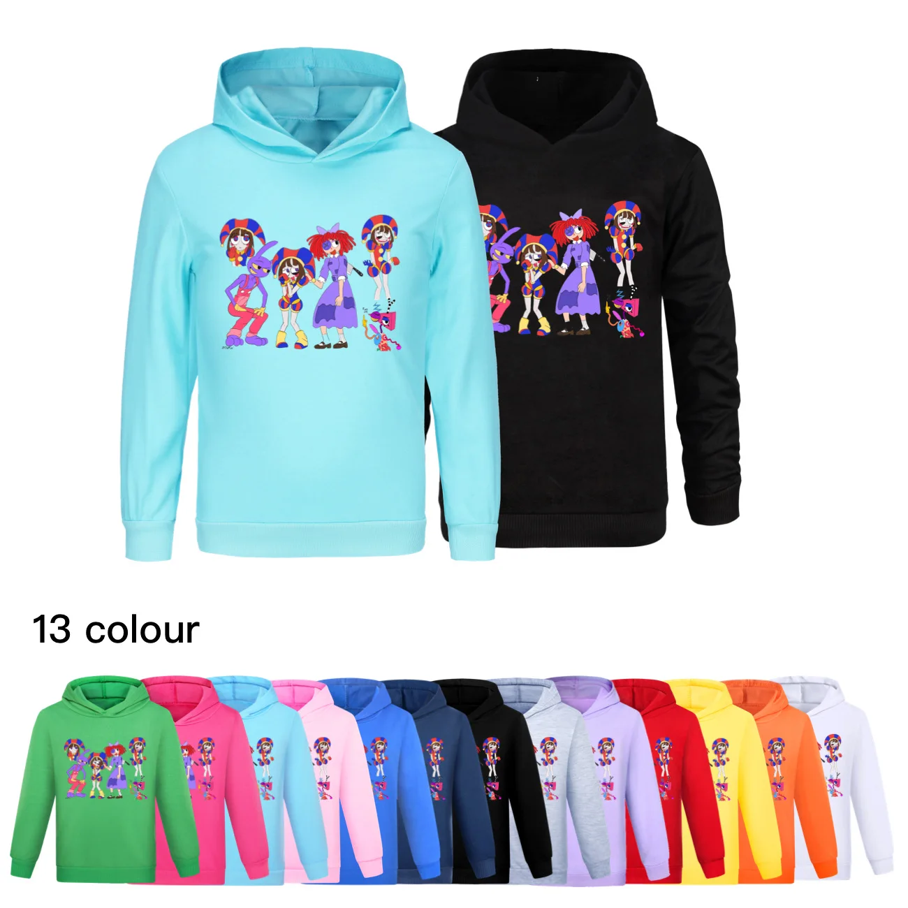 The Amazing Digital Circus Hoodie Kids Cartoon Pomni Jax Clothes Baby Girls Long Sleeve Outerwear Junior Boys Hooded Sweatshirts