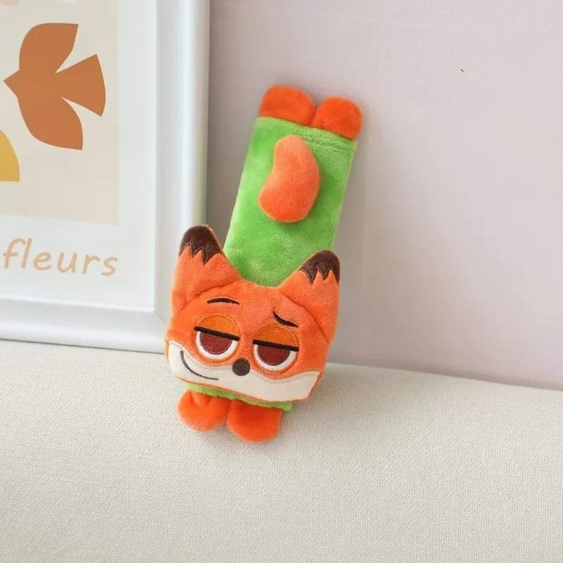 Disney Zootopia Judy Nick Plush Doll 2-in-1 Pillow and Blanket Car Headrest Cushion Safety Belt Cover Cute Couple Gift New Style