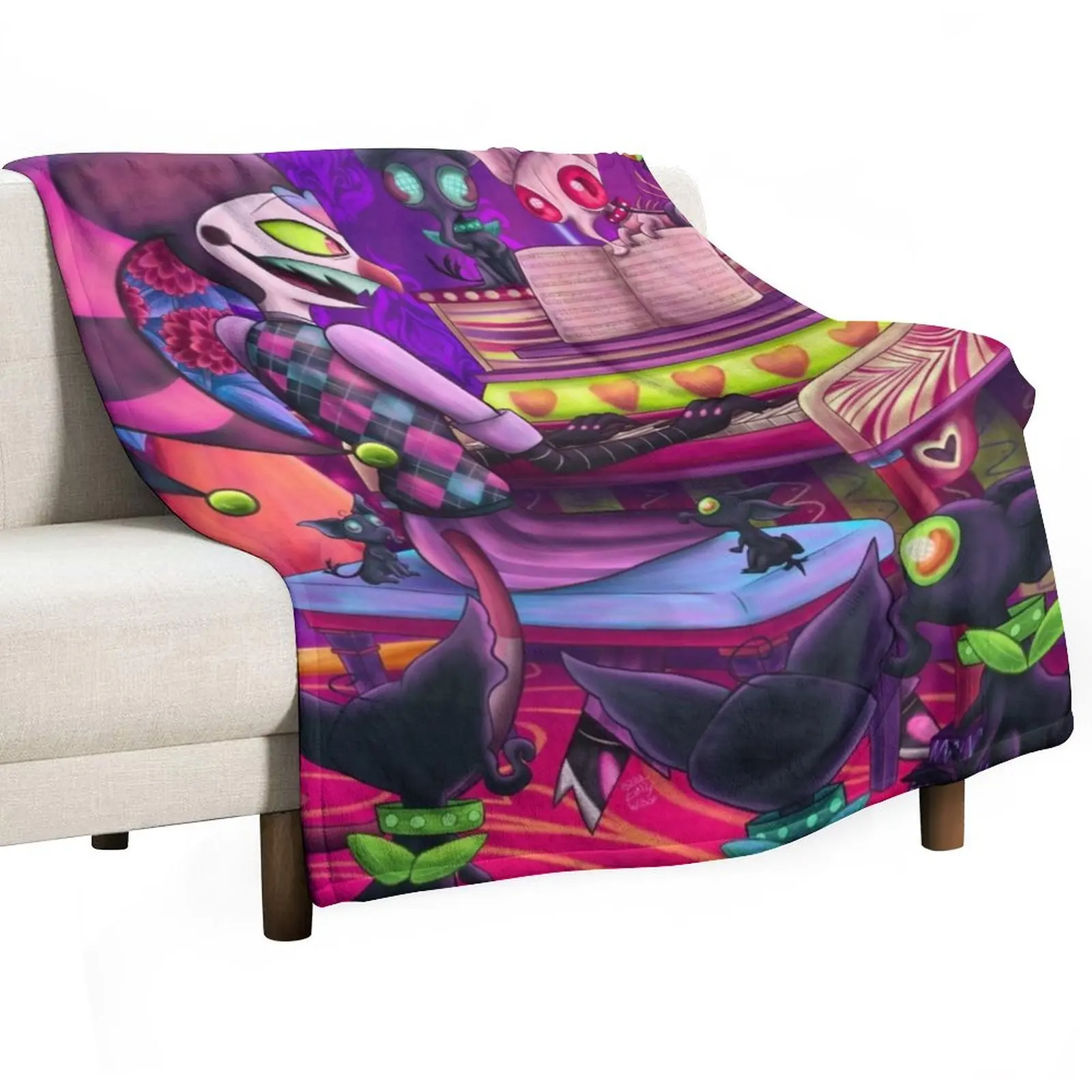 

Fizzarolli - Piano Practice with Quieves Throw Blanket Warm Napping Blanket for Office Couch Bed