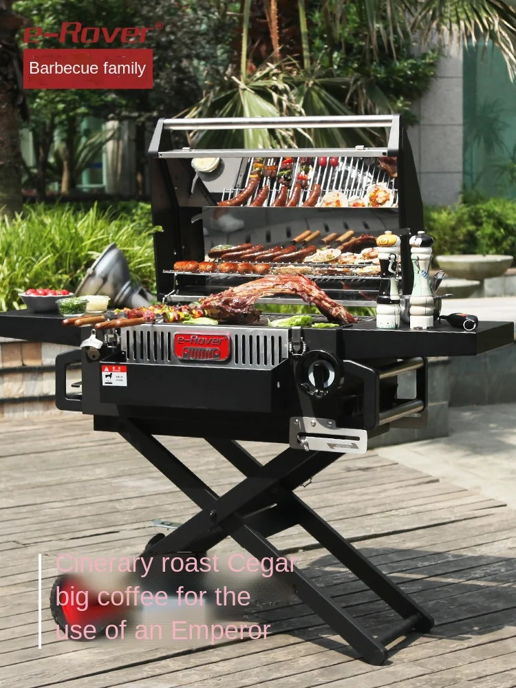 YY Barbecue Family Courtyard Barbecue Grill Outdoor Charcoal Oven Portable