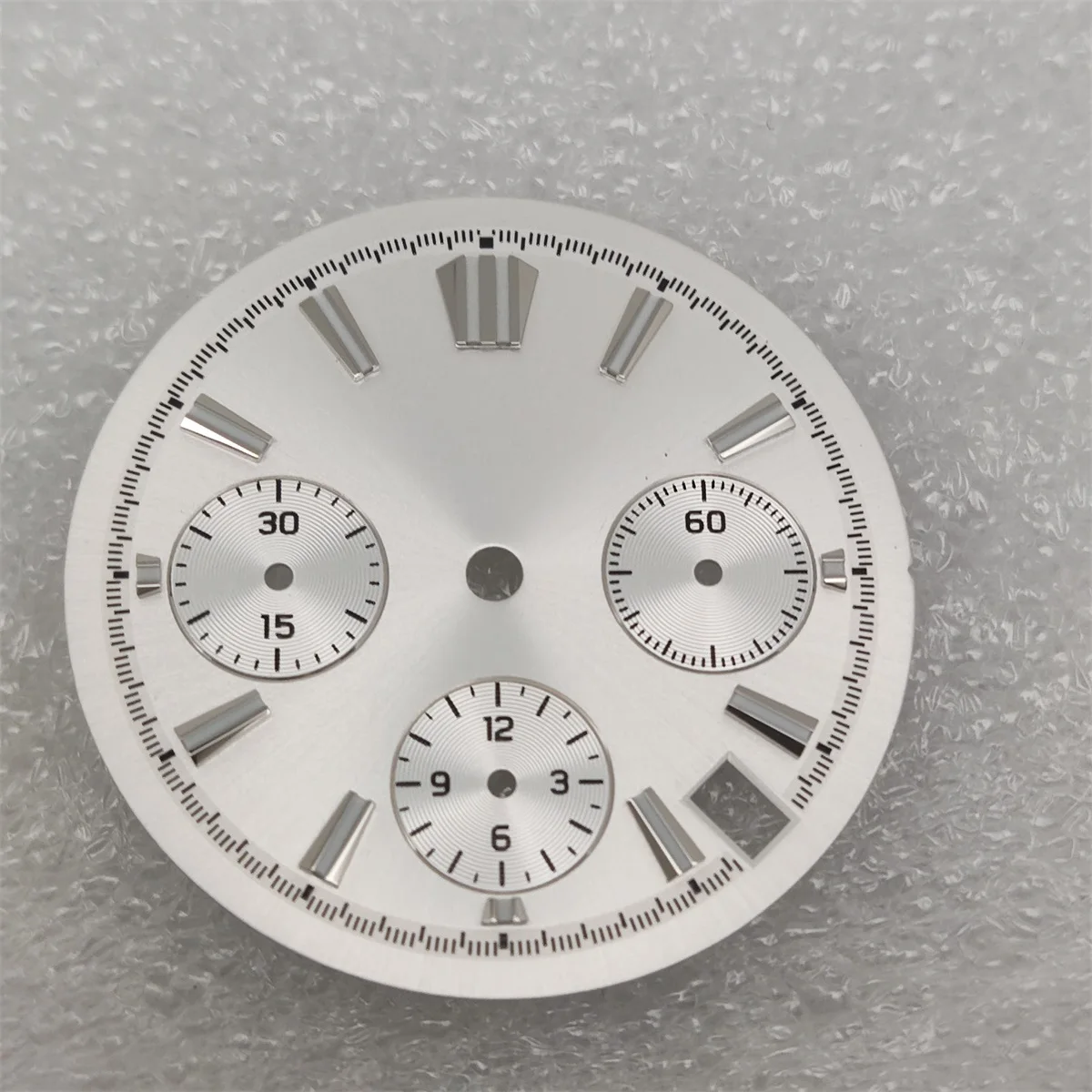 VK63 Watch Dial 29.5mm BGW9 Dial with Ice Blue Blue for VK63 Quartz Hand Movement Accessories VK63 Hands Quartz Movement Parts