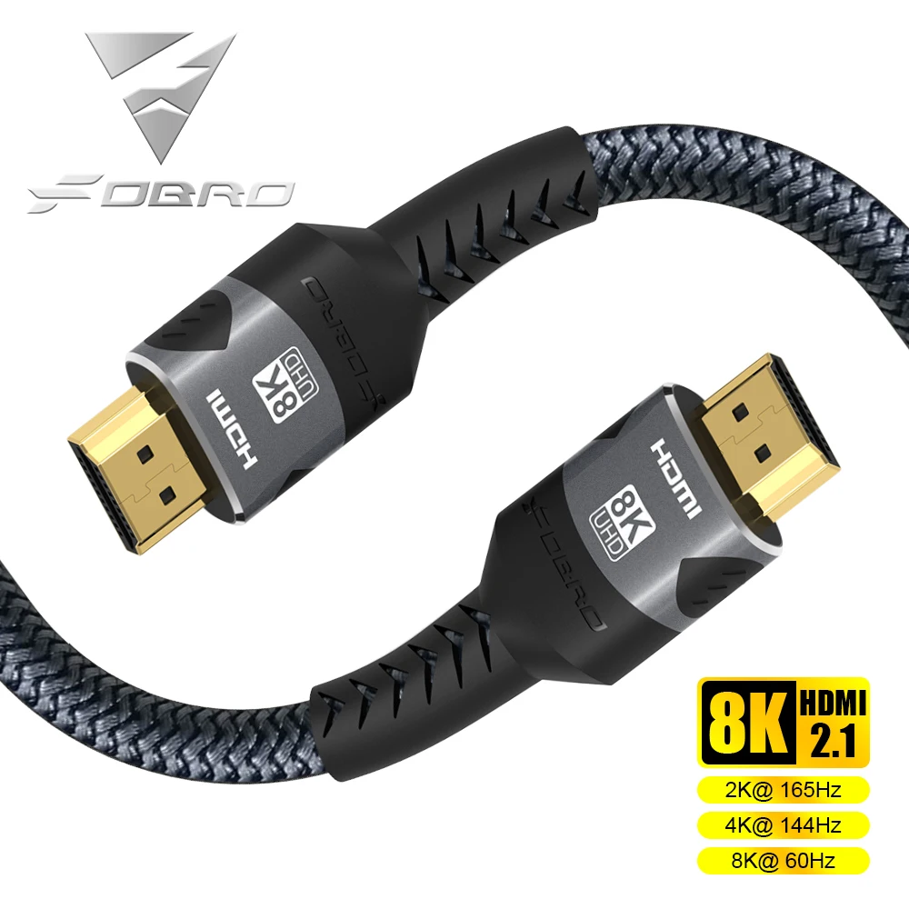 8K HDMI 2.1 Compatible Cable Splitter 4K@120Hz 8K@60Hz 48Gbps Adapter For PS4 PS5 RTX 3080 eARC HDR Video Cable PC Laptop TV Box