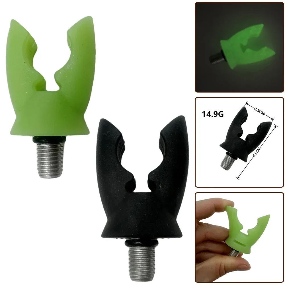 

Carp Fishing Rod Rest Head Gripper Anti-slip Night Light Sheep Horn Silicone Bracket Holders For Head Fishing Rod Accessories