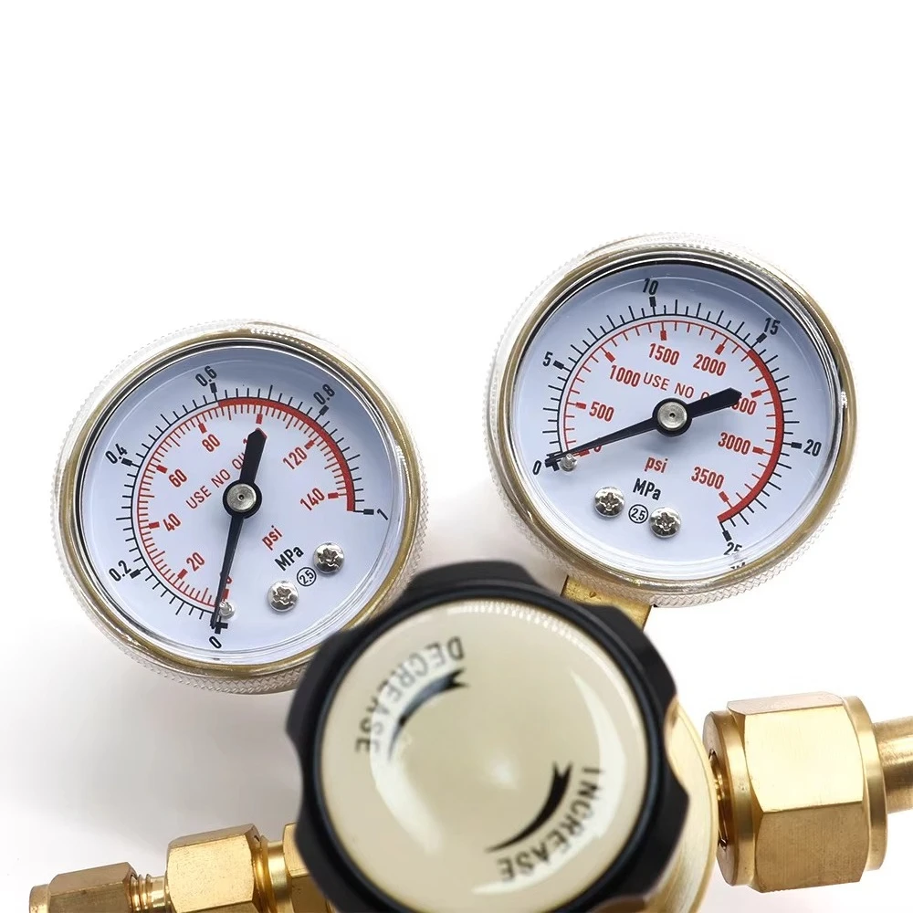 

Brass High Purity Gas Pressure Regulator W21.8 for Welding Nitrogen Argon
