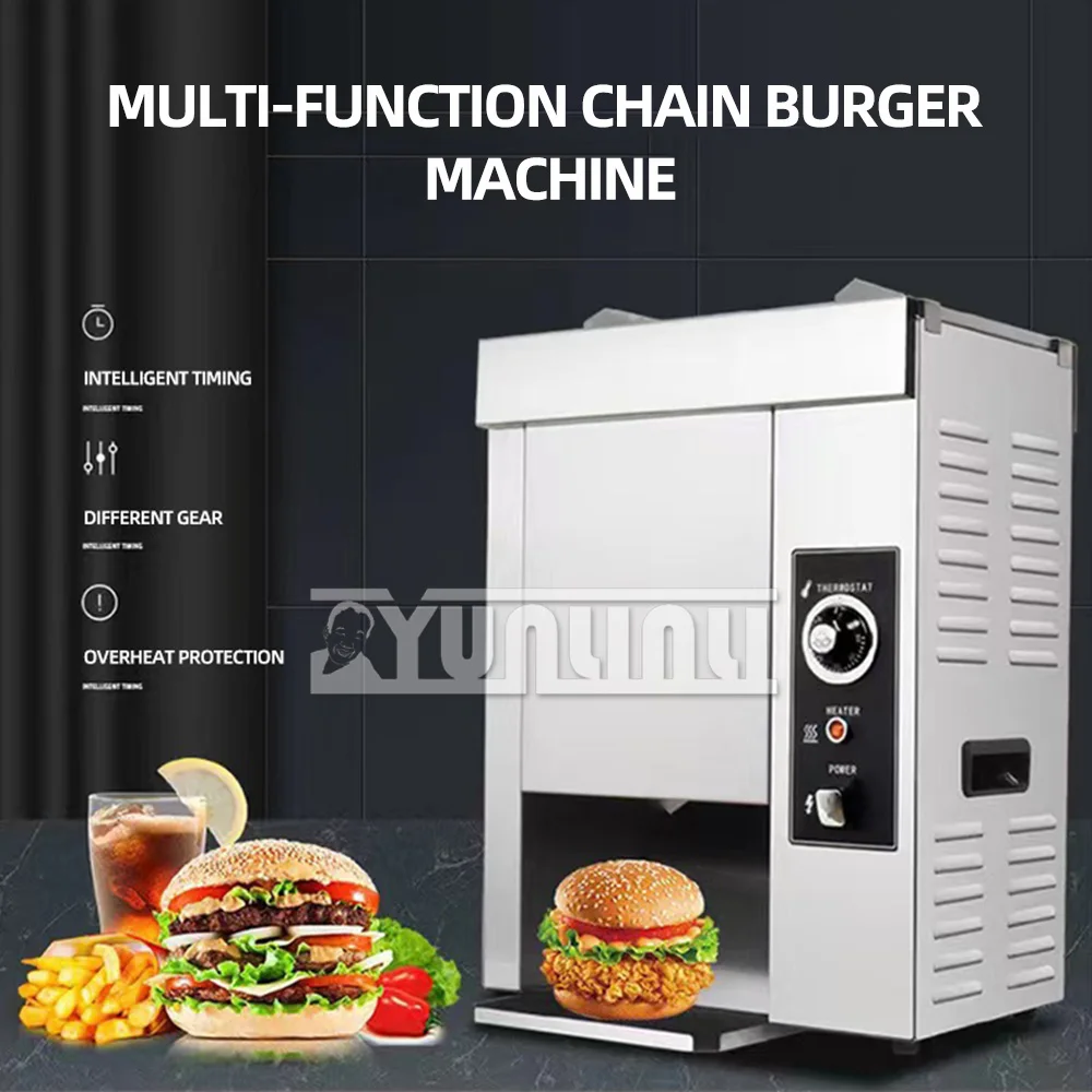 Version Fully Automatic Burger Machine Stainless Steel Hamburger Baking Equipment