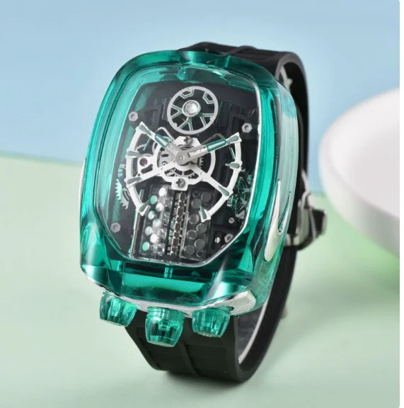 

Cylinder Watch Unisex Quartz Wristwatch with Metal Strap And round Dial