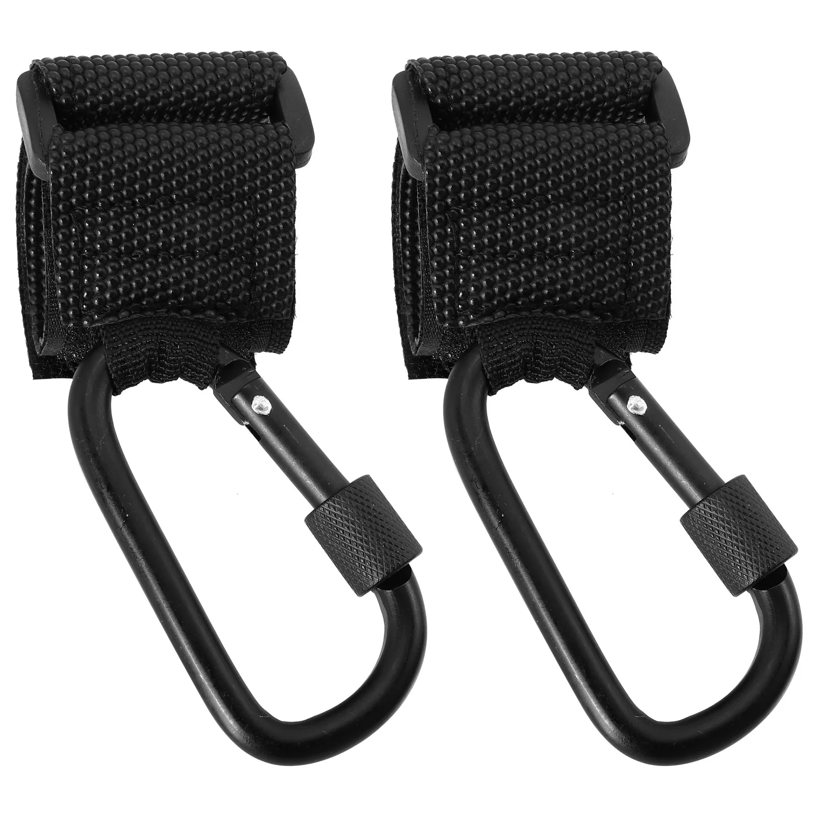 

2Pcs Stroller Hooks Heavy Duty 30Kg Load Capacity Rotatable Non-Slip Bag Hangers for Shopping Carts Wheelchairs Pushchairs