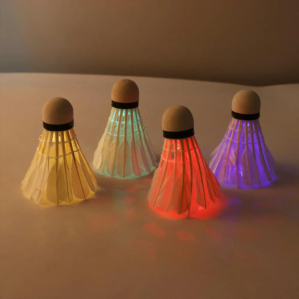 Dark Night LED Badminton Luminous Foam Head Lighting Badminton Colorful Durable Luminous Shuttlecock Outdoor Game