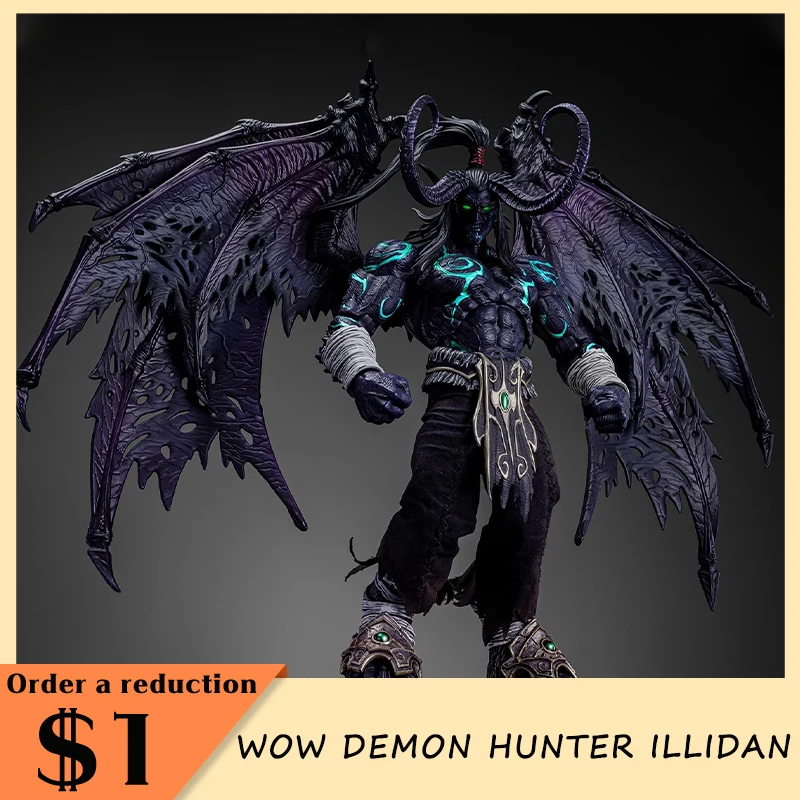 

В наличии Wow Demon Hunter Illidan Toys 1/12 Aciton Figure Model Black Magic Limited Edition 24 см Коллекционная фигурка куклы подарки