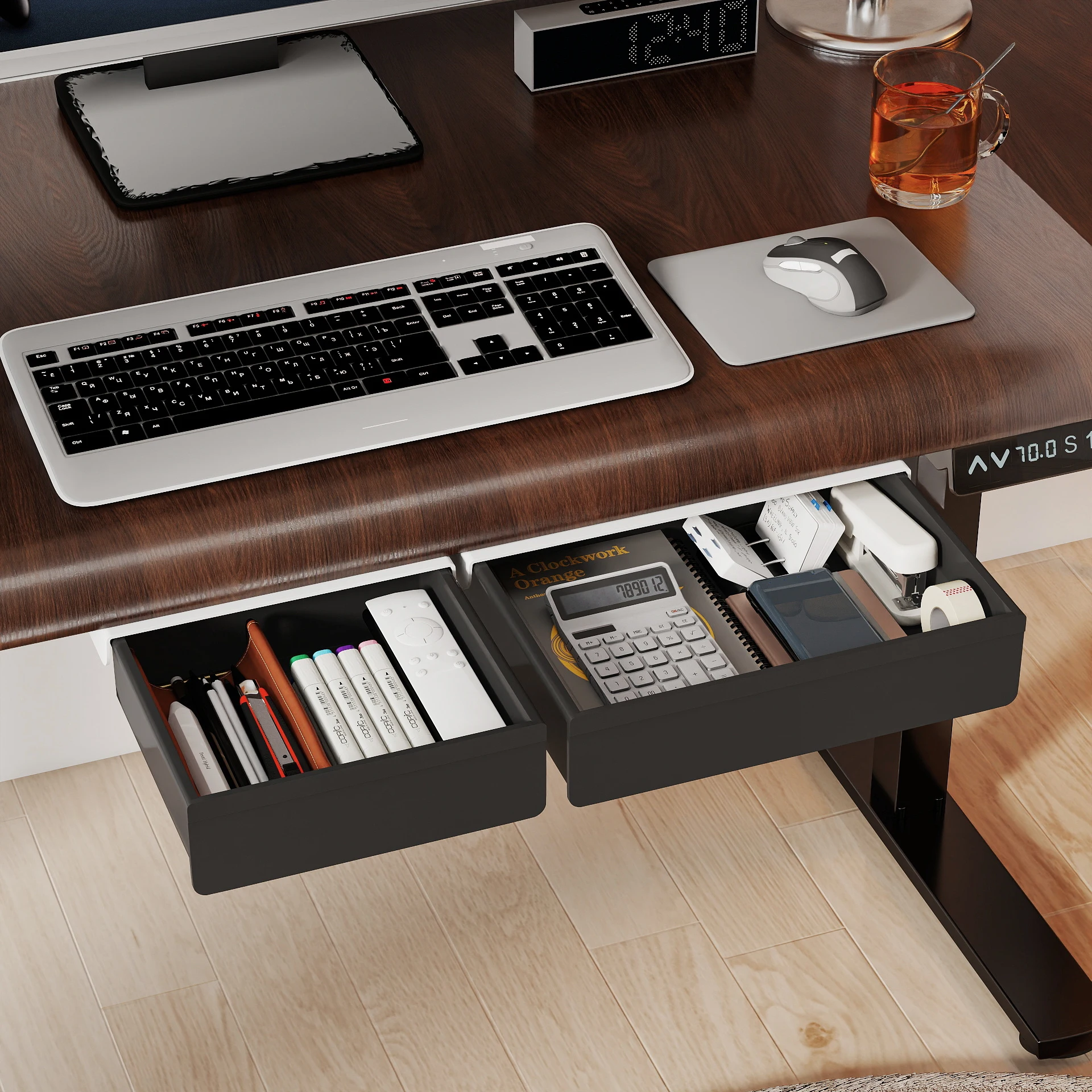Hidden Under Desk Drawer Storage Organizer Self Adhesive For Office Stationery Chargers Cables And Daily Gadgets