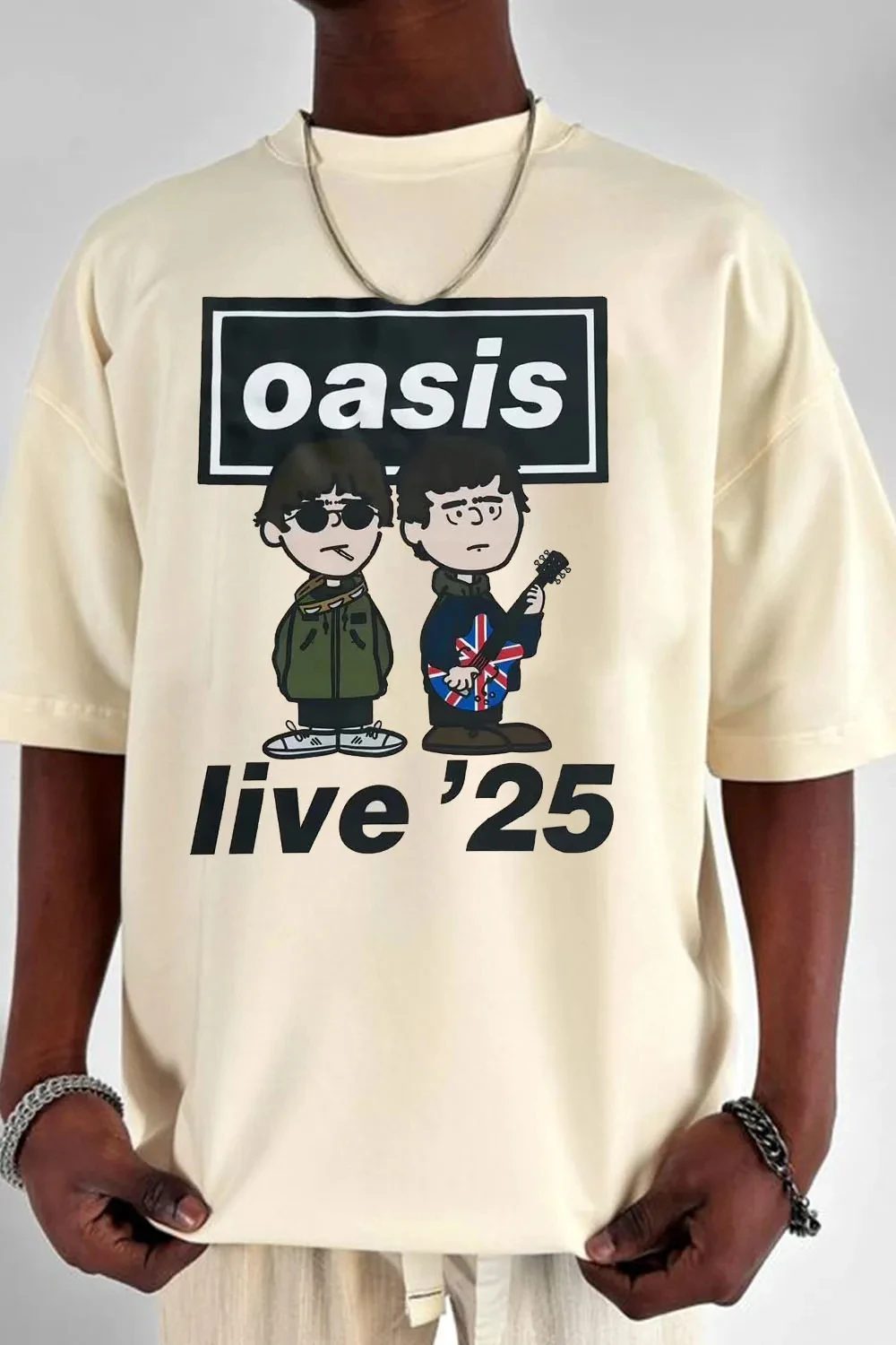 Fashion O-Oasis TShirt Mens Womens Cotton Tees Summer Casual Short Sleeve Round Neck Clothing Loose Top Trend Unisex Tee