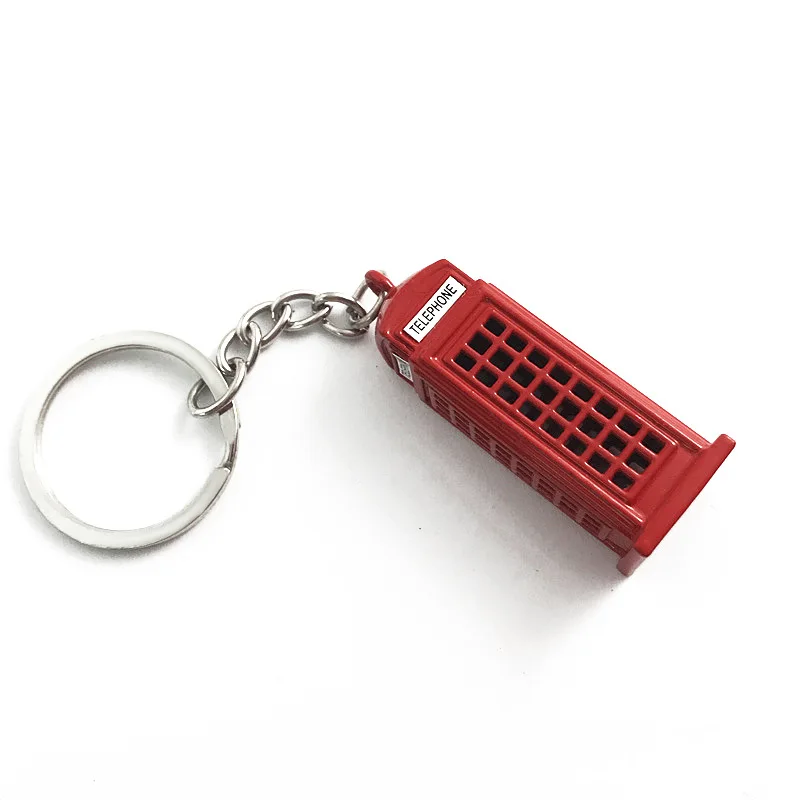 Classic London Red Bus Po Box Stereo Keychain Holder Phone Box Charm Pendant For Men And Women Party Exquisite Gifts