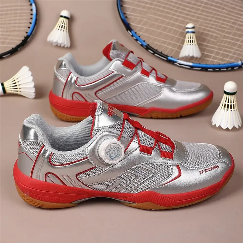 

Rotary Buckle Man Tennis Shoes Unisex Professional Badminton Shoes Men Sneakers Lightweight Anti-Slip Table Tennis Shoes for Men