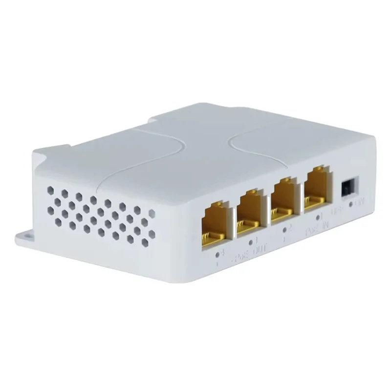 AED6-4 Poort POE Extender 10/100/1000Mbps 1 In 3 Out Gigabit Poe Extender 1 tot 3 Netwerk Switch Repeater Voor Poe Switch