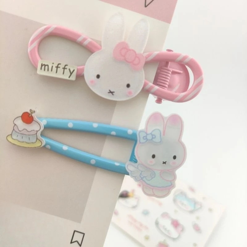 Miffy Hair Clip, High-Value Cartoon DIY Rabbit-Shaped Doll Patch, Creative Sweet and Cute Girly All-Match Duckbill Bangs Clip view 6