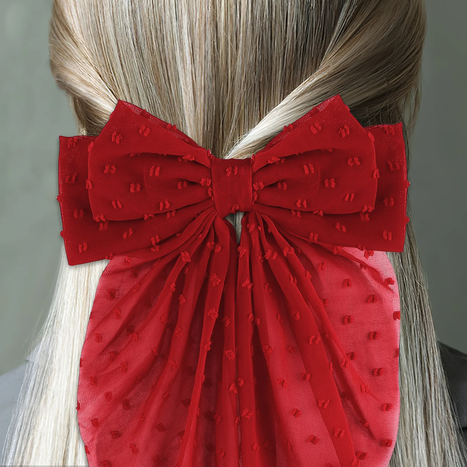 

8 Pcs Bow Hair Clips Cute Chiffon Girls Bows Birthday Clip Tie Long Hair Accessories Lightweight Portable Fashionable