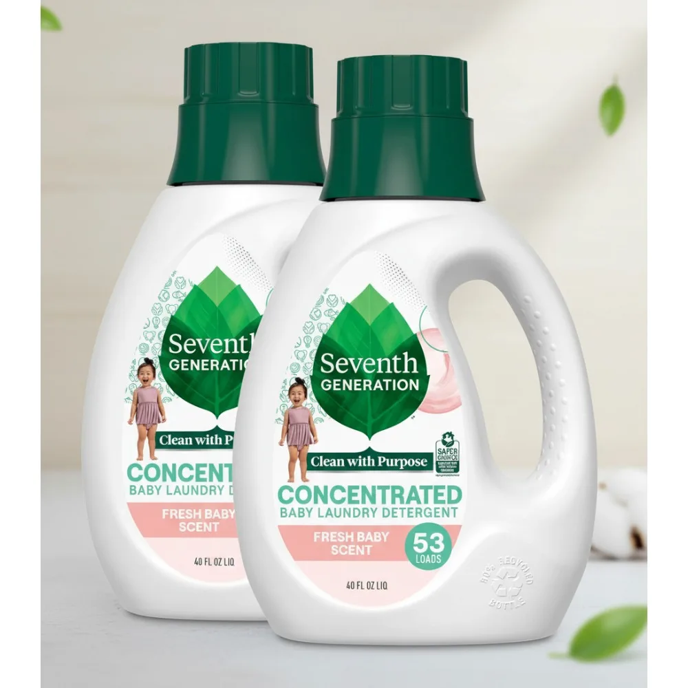 

Plant-Based Baby Laundry Detergent Concentrate, Fresh Scent, 80 Fl Oz Pack, Hypoallergenic & Eco-Friendly for Infants
