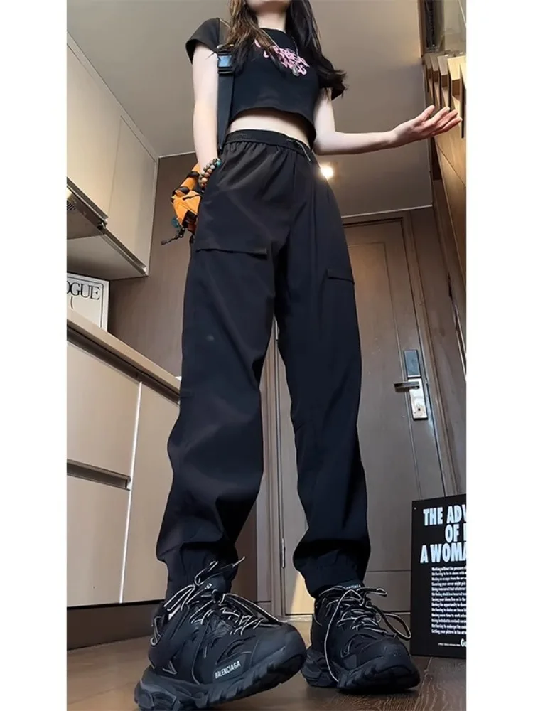 

Американские женские летние водонепроницаемые спортивные брюки для активного отдыха, быстросохнущие, свободного кроя, с высокой талией