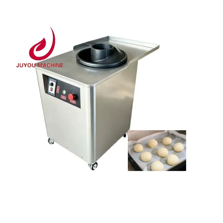 Stainless Steel Automatic Dough Ball Forming Rolling Machine For Bakery Pizza Bread Bun Making