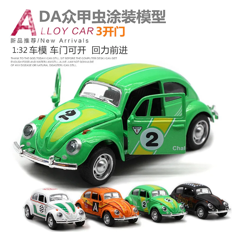 1:32 Käfer Legierung Auto Modell Beschichtung Racing Oldtimer Modell Metall Oldtimer Spielzeugauto mit Startfunktion Kindergeschenk