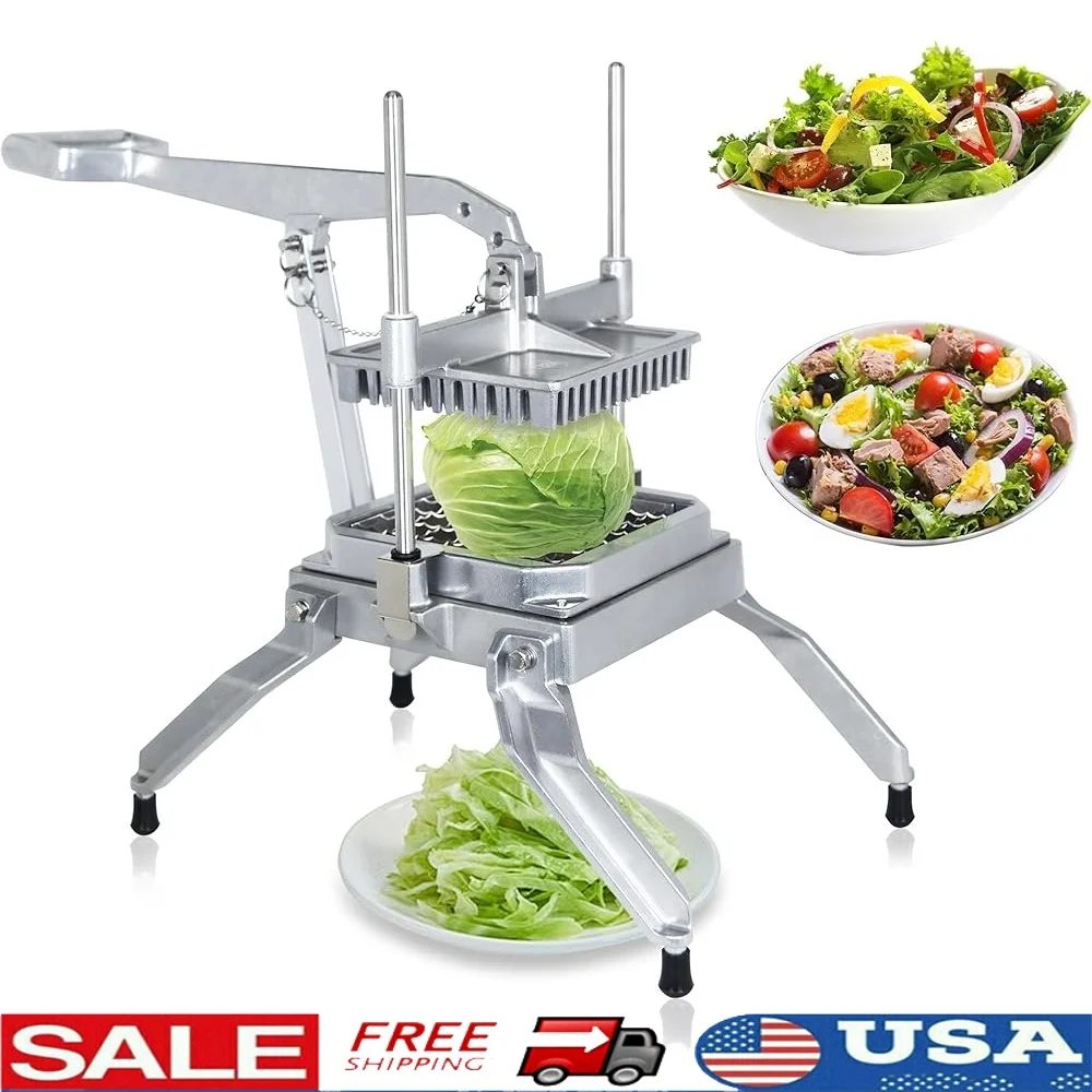 

Commercial Lettuce Cutter Heavy Duty Vegetable Slicer Stainless Steel Blade Cabbage Chopper Kitchen Tool Easy Clean Disassemble