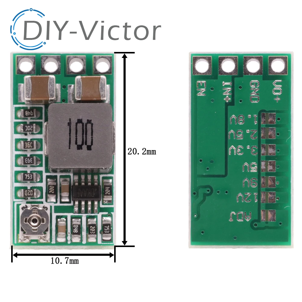 5PCS/LOT Mini DC-DC 12-24V To 5V 3A Step Down Power Supply Module Buck Converter Adjustable Efficiency 97.5%