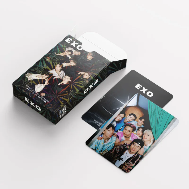 Kpop EXO Lomo Cartões e Adesivos, Alta Qualidade HD Impressão para os Fãs, Coleção Presente, 92Pcs