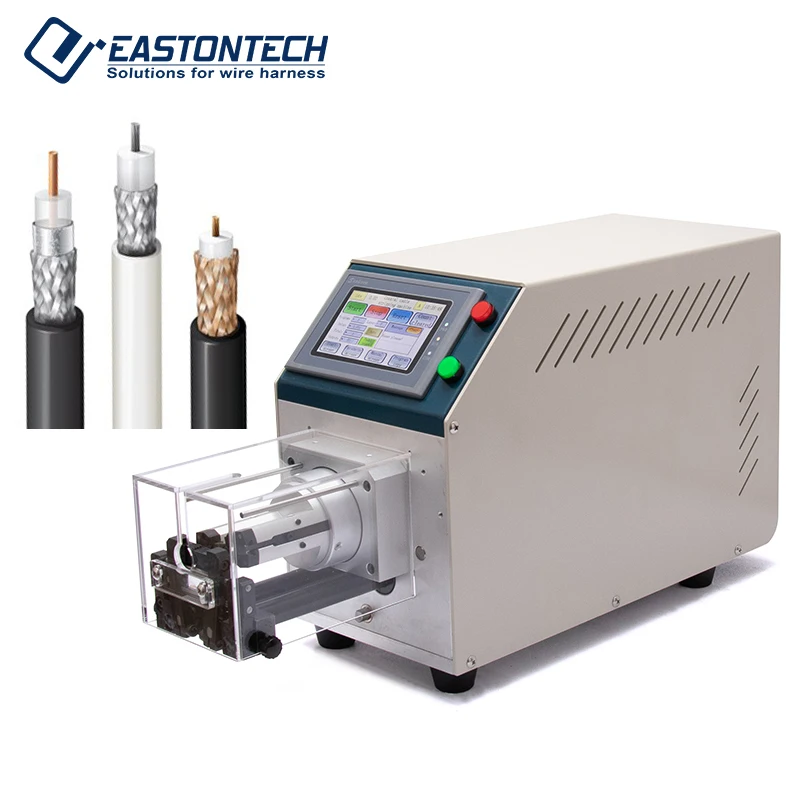 

EW-06F EASTONTECH Automatic Industrial Cable Stripping Machine For Semi-rigid Coaxial Cable 9 Layers Touch Screen High Capacity