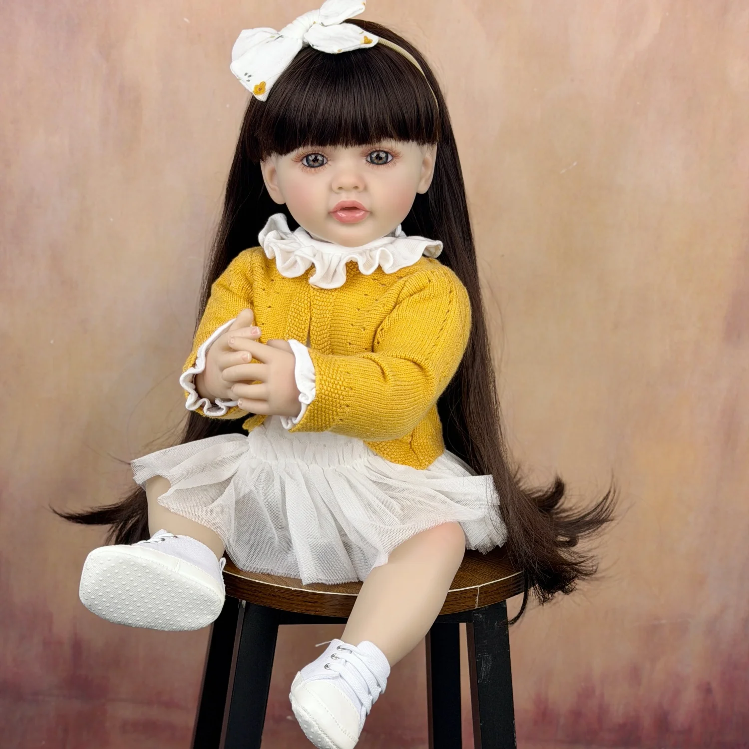 aonpeng-55cm-full-vinyl-body-22in-lifelike-reborn-baby-doll-soft-vinyl-long-brown-hair-realistic-princess-toddler-birthday-gift