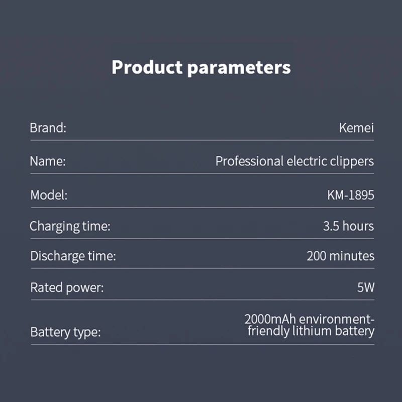Rechargeable Professional Hair Clipper Hair Trimmer For Men Shaver Hair Cutting Machine Barber Accessories Cut Machin Beard