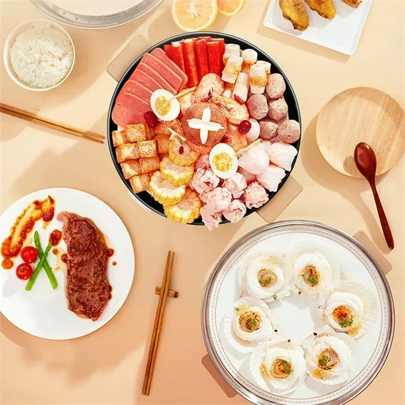 Large-capacity Three-layer Household Stainless Steel Vegetable Steam Cooker Electric Steamer for Food Steamer Multi-functional