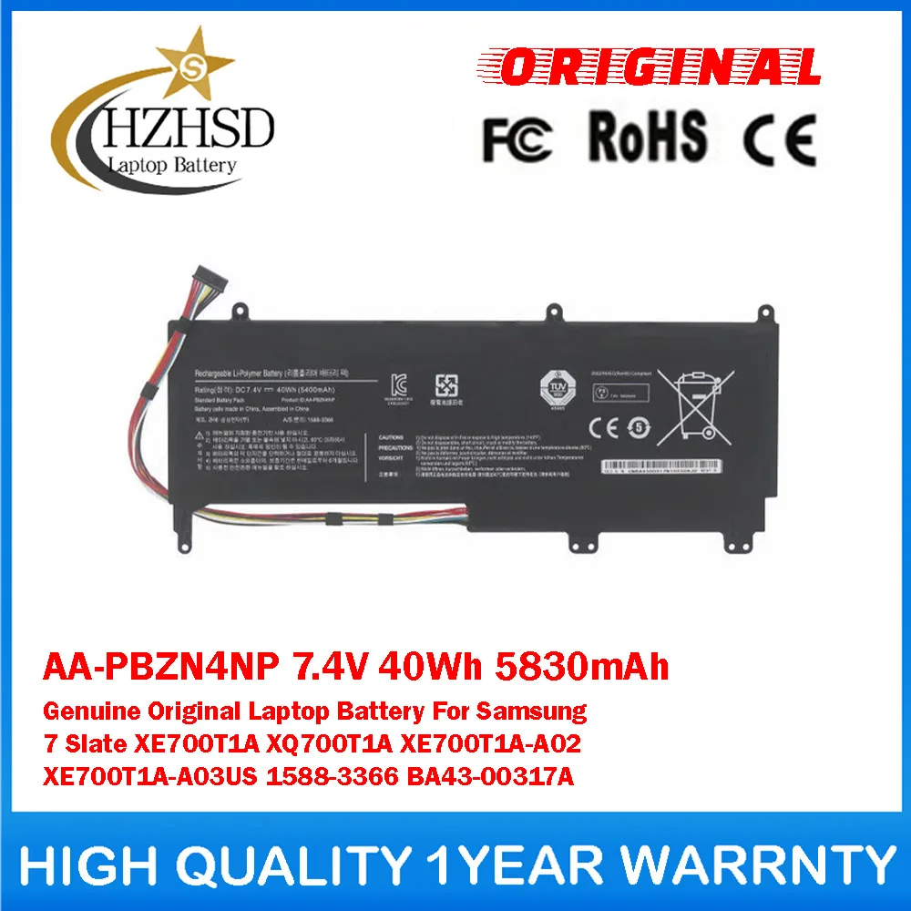 AA-PBZN4NP 7.4V 40Wh 5830mAh Genuine Original Laptop Battery For Samsung 7 Slate XE700T1A XQ700T1A XE700T1A-A02 XE700T1A-A03US