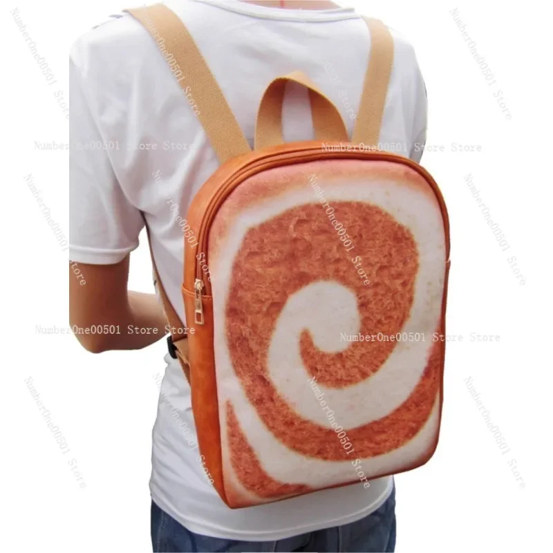 Poached Egg Toast Backpack Female Couple Bread Backpack Soft Cute Creative Fun Student School Bag