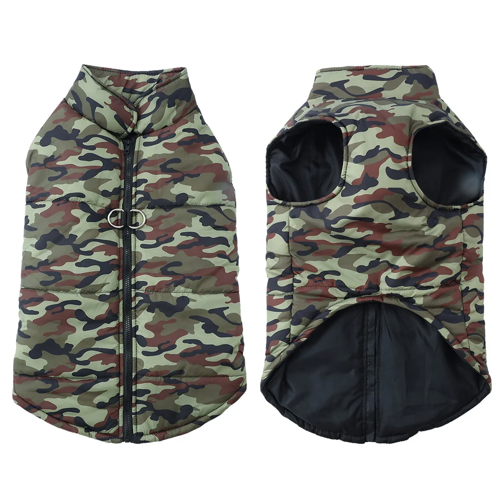 Autumn Winter Dog Jacket Coat For Small Big Dogs Cats Windproof Puppy Camouflage Print Clothes Golden Retriever Pug Pet Clothing_voghion.com