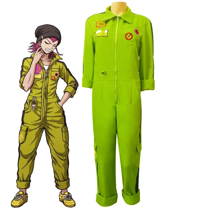 Anime Costumes Danganronpa Kazuichi Souda Cosplay Costume Halloween Carnival Men'S Repairman Funny Jumpsuits Red Wig