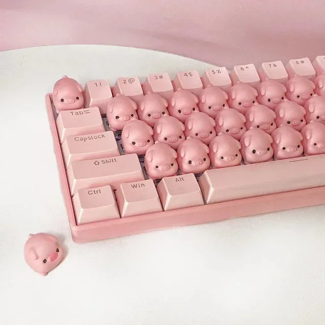 Pig keyboard, cute pig keyboard, super cute pig  mechanical gift collection  ideas