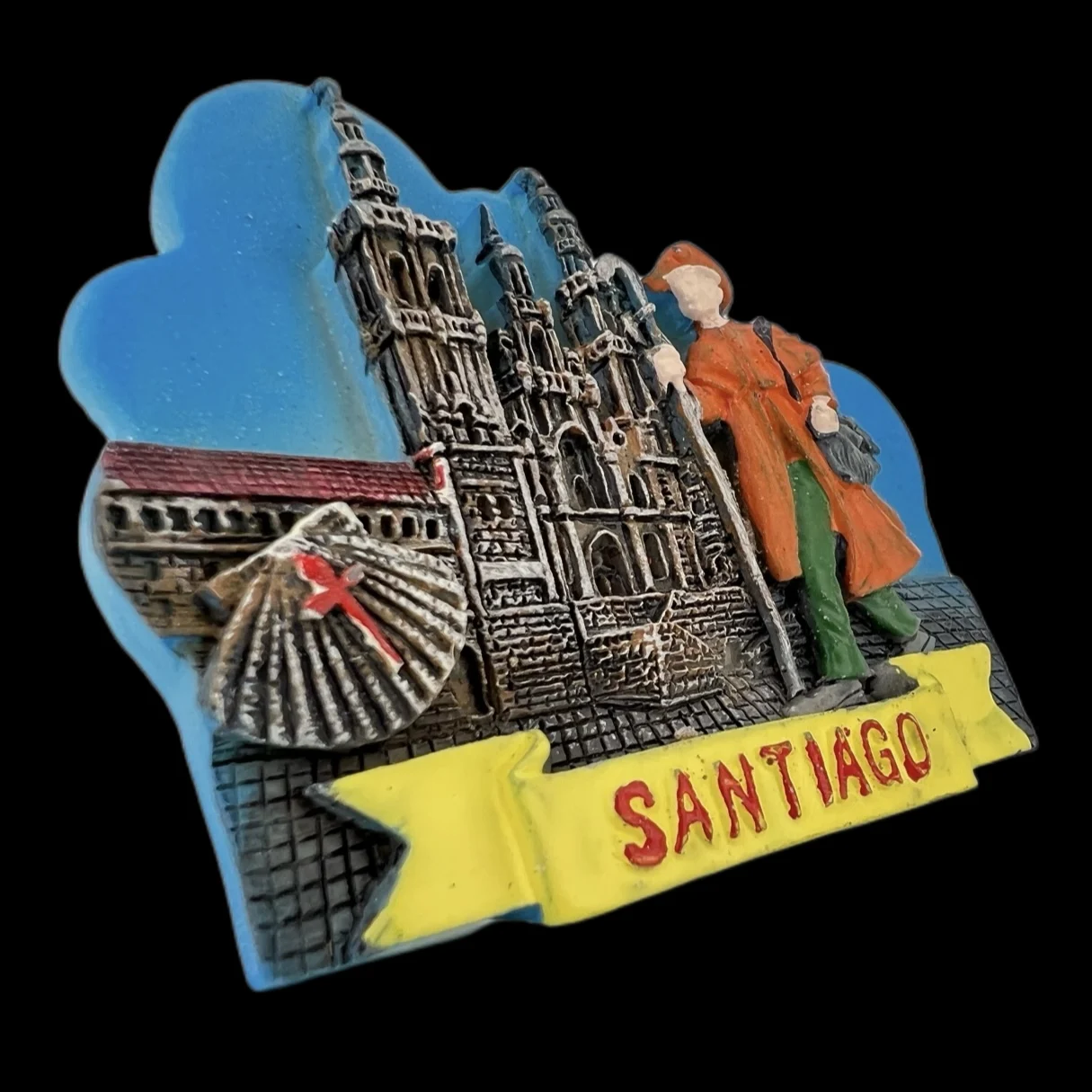 Santiago spagna magneti frigo viaggio 3D Memorial adesivi frigorifero magnetico decorazione camera regalo collezione