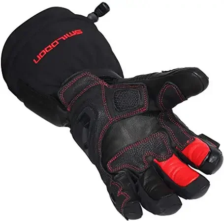 Penyelamat Penghangat Listrik Layar Sentuh Sarung Tangan Sepeda Motor Berpemanas Olahraga Hitam Isi Ulang Tahan Air