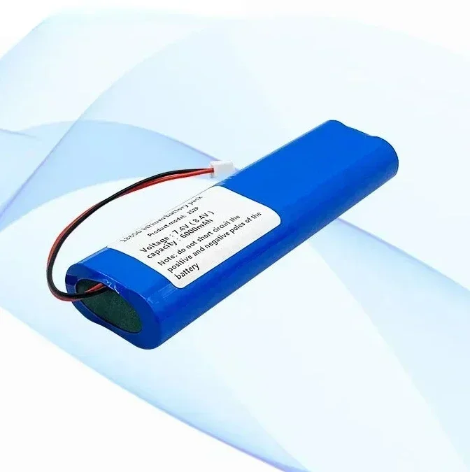 Free shipping 2023 latest battery pack 2S2P 18650 lithium-ion battery 6000mAh 7.4 V, suitable for headlights/CCTV/cameras