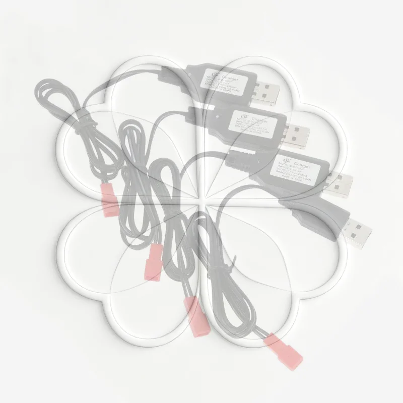 Universal USB 3.7V 500mA Battery Charger Packs JST KET EL Red Female Plug for Multiple Small Electronic Device
