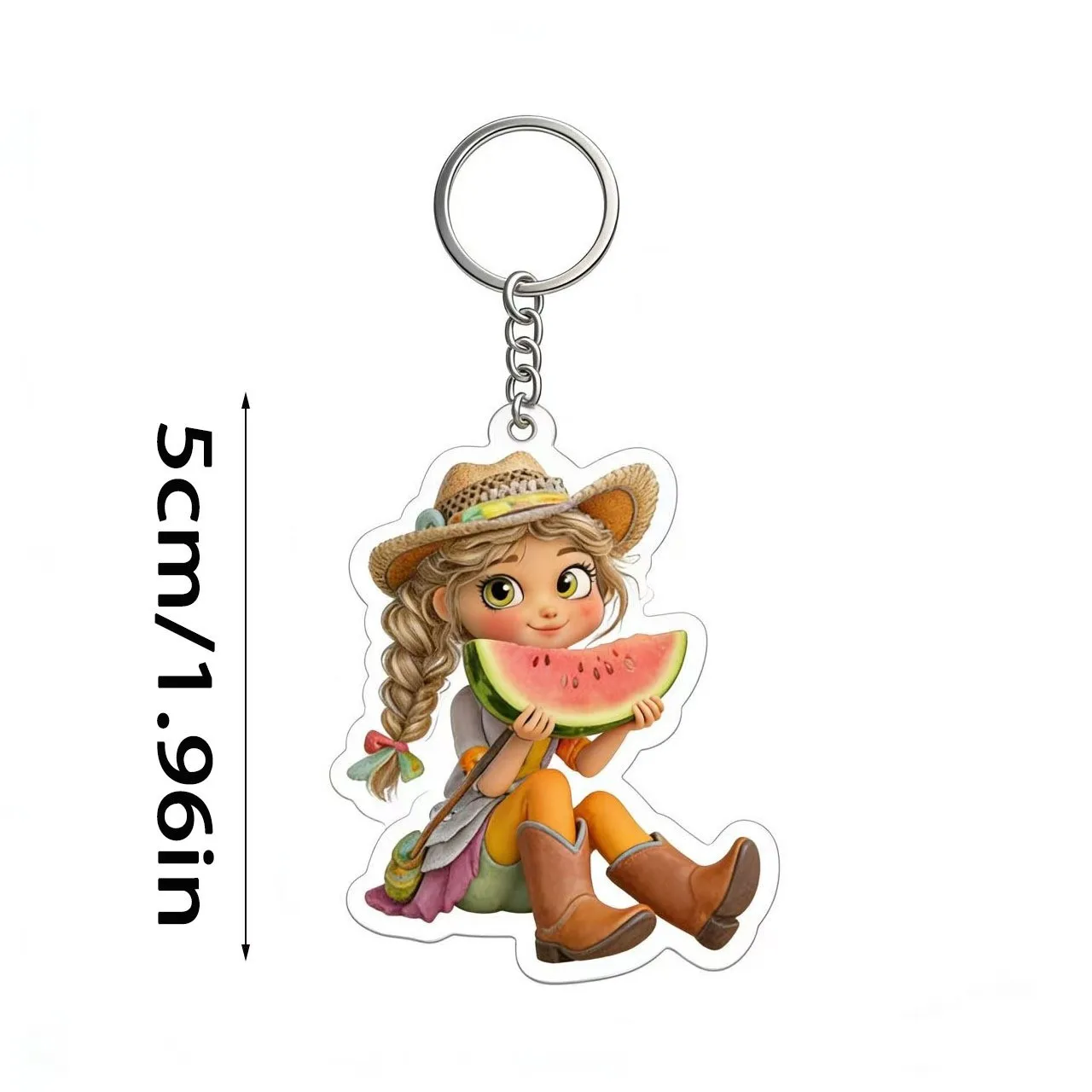 Cute Acrylic Custom Your Cartoon Photo 2D Flat Keychain Personalized Amine People Animal Picture Keying Gift Wholesale Itmes view 3
