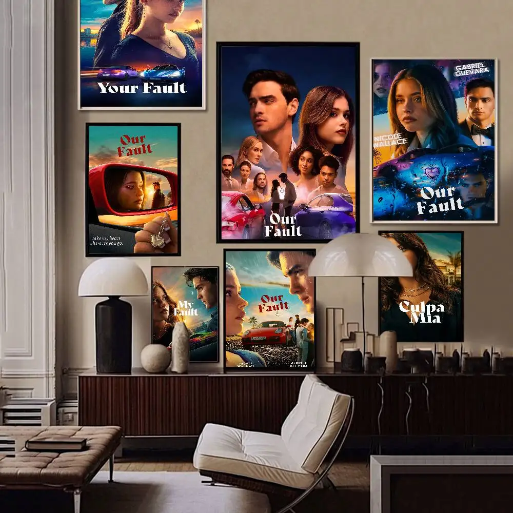 بلدي خطأ Culpa ميا الفيلم الكلاسيكي خمر الملصقات ورق أبيض يطبع الملصقات الفنية Kawaii غرفة ديكور