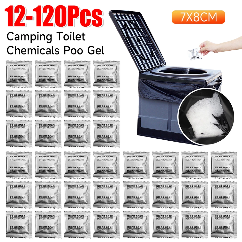 12-60PCS Outdoor Wc Pulver Wc Poo Pulver Gel Eco Saugfähigen Gel Notfall Wc Abfall Behandlung Camping Wandern liefert