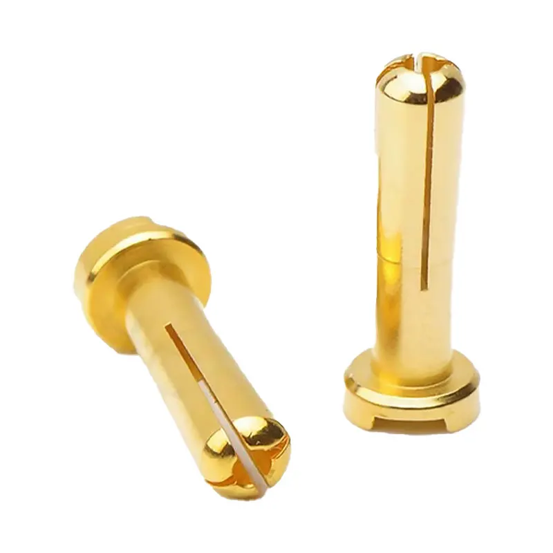 5/10 قطعة 4 مللي متر 5 مللي متر الموز التوصيل الذكور أصيلة Alotted aff مشطوف مستقرة الحالي 40A الذهب تصفيح 5u لسيارة RC #5