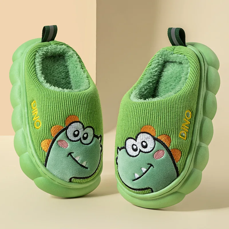 

Autumn Winter Children Cotton Slippers Boys Toddler Indoor Anti Slip Warm Home Slipper Kids Girls Baby Cute Cartoon Plush Shoes